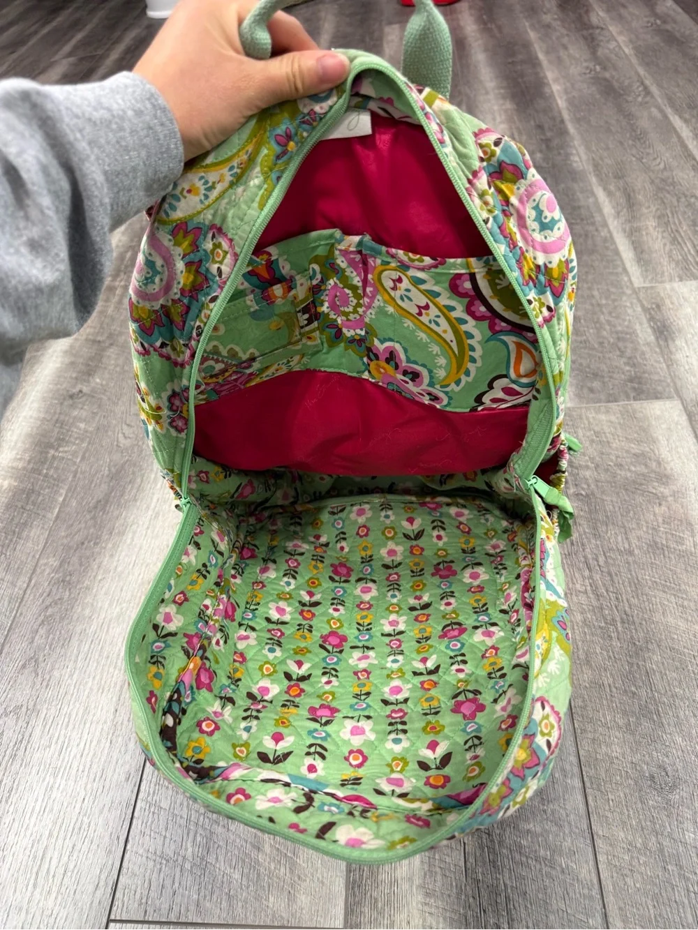 Vera Bradley Teal Paisley Bookbag‎